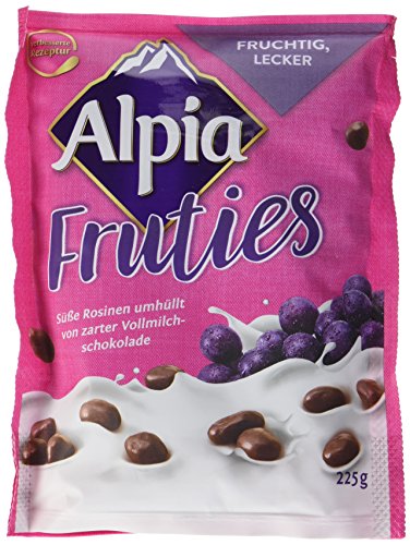 Alpia Fruties Schokolierte Rosinen, 9er Pack (9 x 225 g) von Alpia