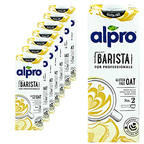 Alpro - 8er Pack Haferdrink Barista for Professionals 1 Liter - Oat Hafer Drink 100 % pflanzlich zum Aufschäumen für Kaffee, Shakes und Smoothies von Alpro