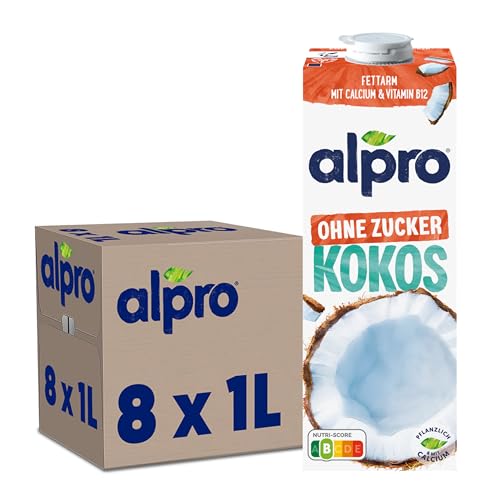 Alpro Kokosnussdrink ohne Zucker – Ohne Süßstoffe – Vegan und milchfrei – Von Natur aus laktosefrei und fettarm – Reich an Calcium und Vitaminen – 8 x 1 L Alpro Kokosnussdrink ohne Zucker – Ohne Süßstoffe – Vegan und milchfrei – Von Natur aus laktosefrei und fettarm – Reich an Calcium und Vitaminen – 8 x 1 L von Alpro
