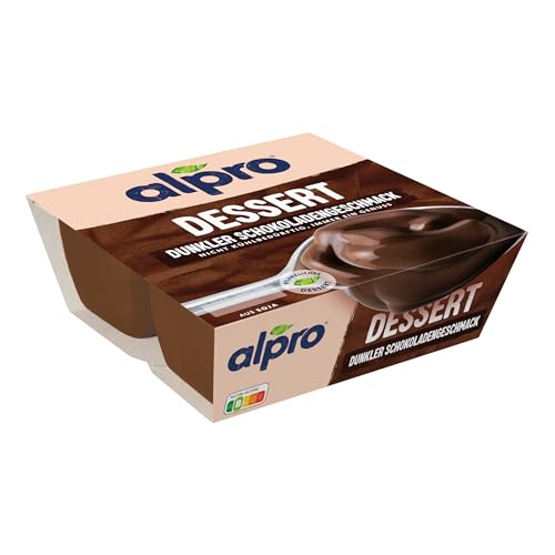 Alpro Soja-Dessert Dunkle Schokolade, 4 x 125g, UHT, vegan von SSX