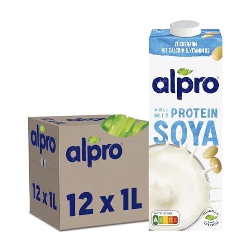 Alpro Sojadrink Original | vegan & laktosefrei | reich an pflanzlichen Proteinen, mit Calcium und Vitaminen, 12er Pack (12 x 1 l) UHT von Alpro