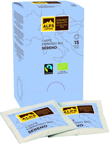 Alps Coffee Sereno Bio Fairtrade - Kaffeepads Alps Coffee Sereno Bio Fairtrade - Kaffeepads von Alps Coffee