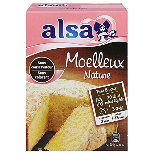 Alsa Préparation Gâteau Moelleux Nature (lot de 4) von Alsa