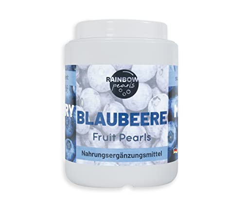Bubble Tea Perlen Tee Fruchtperlen Kugeln 100% Vegan 2 kg Glutenfrei Molekularer Kaviar Ohne Künstliche Farbstoffe (Heidelbeere) von Alsino
