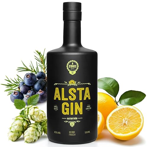 Alsta Gin Naturtrüb – Frische Zitrone & Hopfen, Handcrafted Gin aus Hamburg | 45% Vol | 500ml Alsta Gin Naturtrüb – Frische Zitrone & Hopfen, Handcrafted Gin aus Hamburg | 45% Vol | 500ml von Alsta Gin Naturtrüb