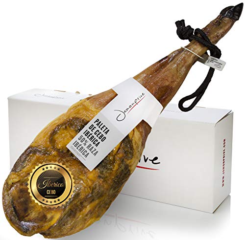 Pata Negra Schinken - Spanischer Iberico Schinken (Vorderschinken) 4 - 4.5 Kg - Jamon Iberico (Paleta Iberica de Cebo) von Jamonprive