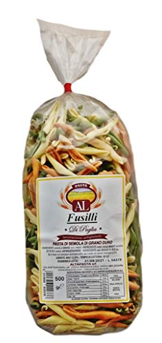 Frische Fusilli Tricolor Nudeln aus Italien 500g - Original Fusili Pasta - trafila in bronzo von Altapasta