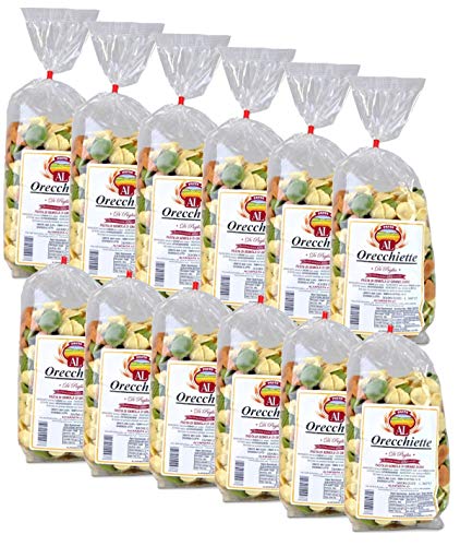 Frische Orecchiette Tricolor Nudeln aus Italien 12 x 500g - Original Orecchiette Pasta - trafila in bronzo - Handwerkliche Verarbeitung Frische Orecchiette Tricolor Nudeln aus Italien 12 x 500g - Original Orecchiette Pasta - trafila in bronzo - Handwerkliche Verarbeitung von Altapasta