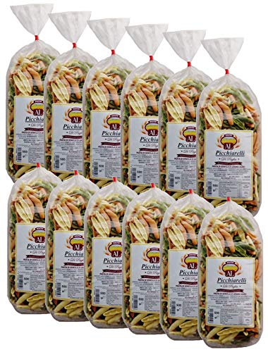 Frische Picchiarelli Tricolor Nudeln aus Italien 12 x 500g - trafila in bronzo Frische Picchiarelli Tricolor Nudeln aus Italien 12 x 500g - trafila in bronzo von Altapasta