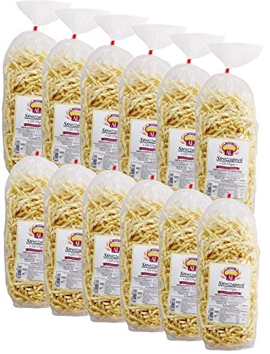 Frische Strozzapreti (Priesterwürger) Nudeln aus Italien 12x 500g - 6Kg - Original Strozzapreti Pasta - trafila in bronzo - Handwerkliche Verarbeitung von Altapasta