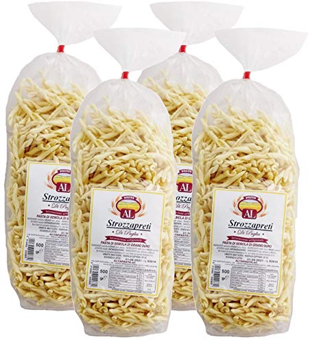 Frische Strozzapreti (Priesterwürger) Nudeln aus Italien 4x 500g - 2Kg - Original Strozzapreti Pasta - trafila in bronzo - Handwerkliche Verarbeitung von Altapasta