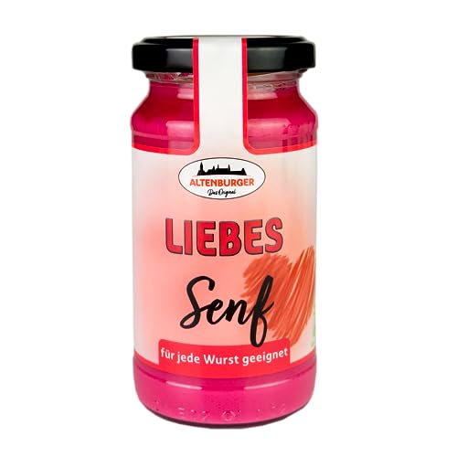 Altenburger Original Liebessenf, mittelscharfer Senf in pink 200ml im Glas von Altenburger Original