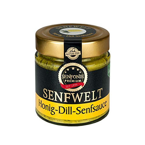 Altenburger Original Senfonie Premium Honig-Dill Senfsauce, 180ml im Glas, mittelscharfer Senf mit 25% Honig verfeinert, glutenfrei von Altenburger Original