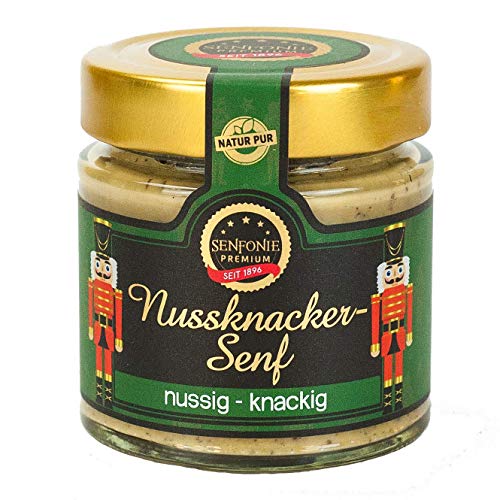 Altenburger Original Senfonie Premium Nussknacker Senf, 180ml im Glas, mild nussiger Senf mit Nussstücken wie aus dem Nussknacker von Altenburger Original