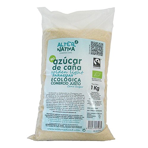 Weißer Rohrzucker, Golden Light aus Paraguay, Bio & Fairtrade, 1 Kg Packung Weißer Rohrzucker, Golden Light aus Paraguay, Bio & Fairtrade, 1 Kg Packung von Alternativa 3