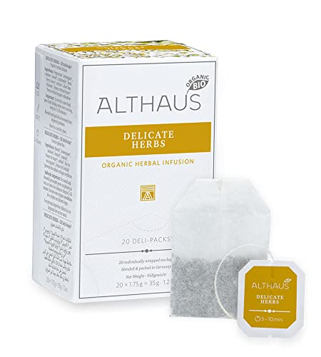 Althaus Tee DELICATE HERBS 20 x 1,75g ⋅ BIO Kräutertee im klassischen Teeaufgussbeutel ⋅ DELI PACK von Althaus