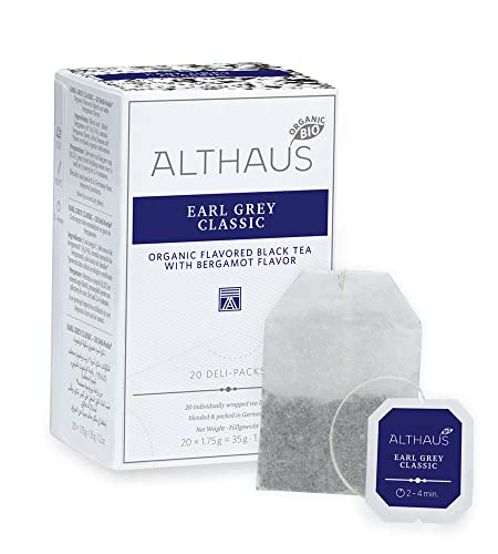 Althaus Tee EARL GREY CLASSIC 20 x 1,75g ⋅ BIO Schwarzer Tee im klassischen Teeaufgussbeutel ⋅ DELI PACK von Althaus