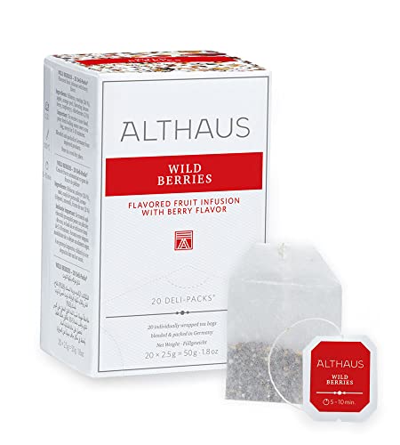 Althaus Tee WILD BERRIES ⋅ Früchtetee mit Beerengeschmack im klassischen Teeaufgussbeutel ⋅ DELI PACK von Althaus