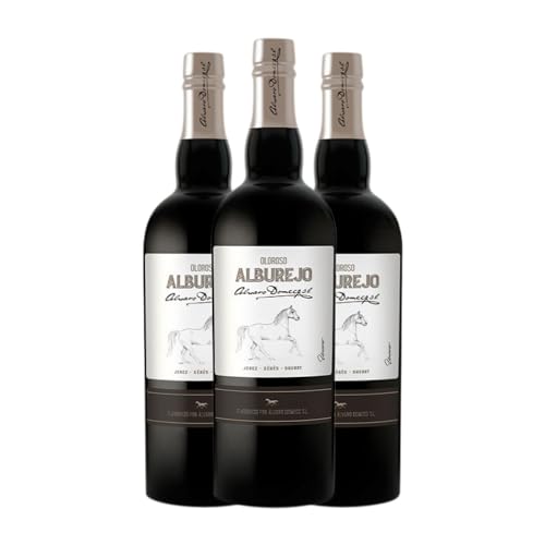 Domecq Oloroso Alburejo Palomino Fino Jerez-Xérès-Sherry 75 cl (Schachtel mit 3 Flaschen von 75 cl) von Álvaro Domecq