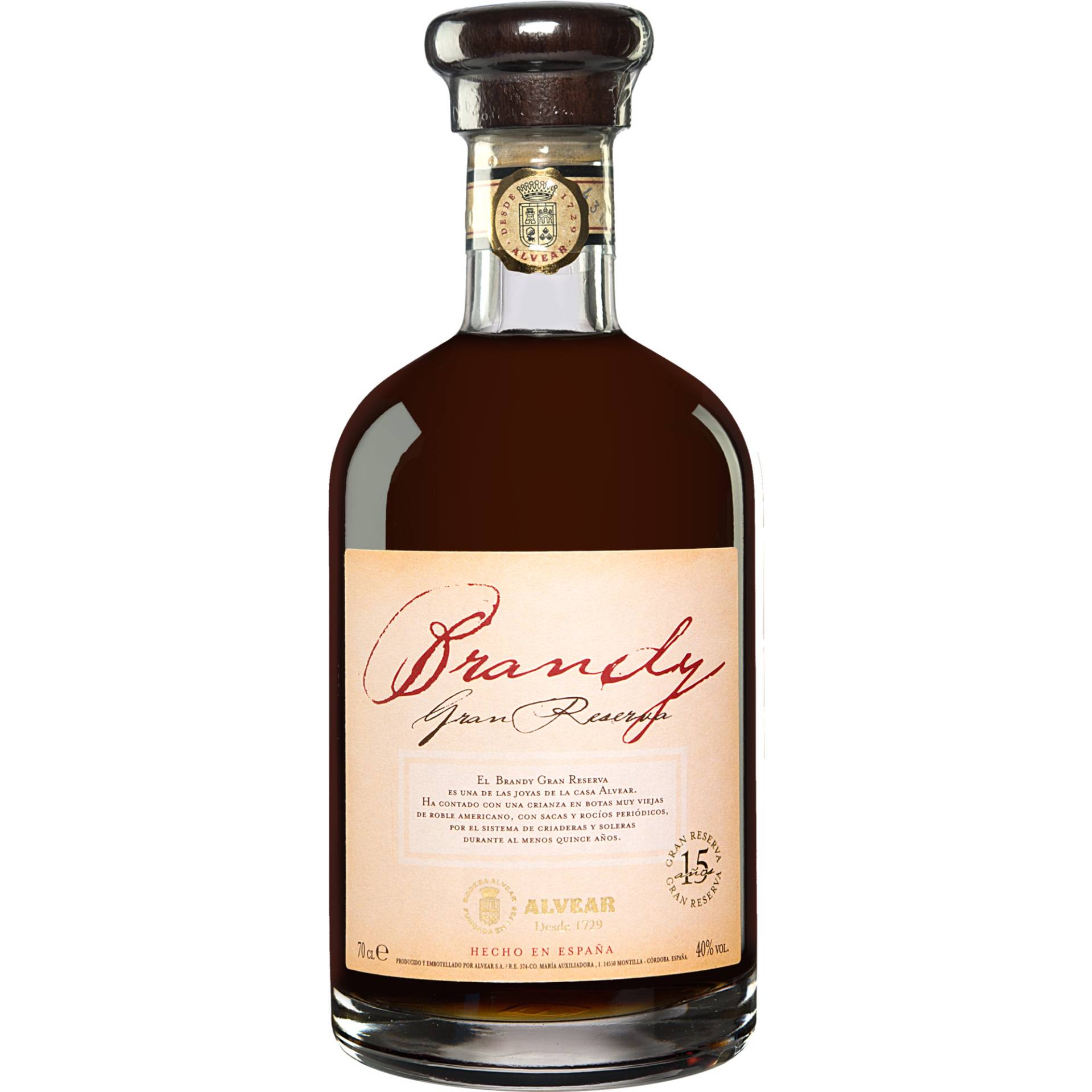 Brandy Alvear Gran Reserva - 0,7 L. 0.7L 40% Vol. Brandy aus Spanien Brandy Alvear Gran Reserva - 0,7 L. 0.7L 40% Vol. Brandy aus Spanien von Alvear