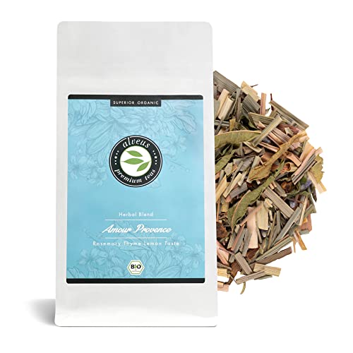 "Amour Provence" Thymian Rosmarin Zitronen Geschmacksbombe | Bio Kräutertee Lose mit 8 Leckeren Kräutern u. Gewürzen | ca. 35 Tassen u. Wiederschielbare Tüte - 100 Gramm von alveus "Amour Provence" Thymian Rosmarin Zitronen Geschmacksbombe | Bio Kräutertee Lose mit 8 Leckeren Kräutern u. Gewürzen | ca. 35 Tassen u. Wiederschielbare Tüte - 100 Gramm von alveus von Alveus