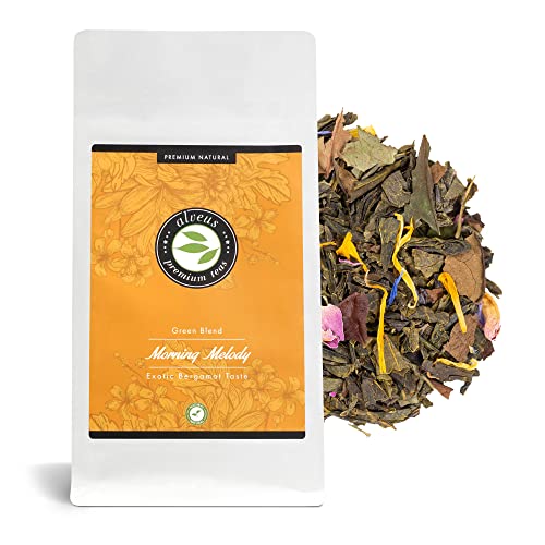 "Morning Melody" Grüner Tee Lose mit Mango Orangen Bergamotte Geschmack, Aromatisierte Teemischung (ca. 40 Tassen) 100 Gramm Tüte von alveus Premium Teas von Alveus