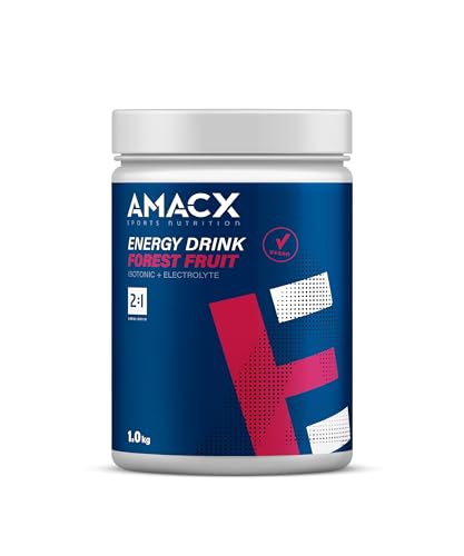 AMACX Energy Drink Pulver für Ausdauersportler, Isotonisches Getränkepulver + Electrolytes, Elektrolyt Pulver mit Glukose und Fruktose, Iso Drink ohne künstliche Zusatzstoffe - Waldfrucht 1kg von Amacx