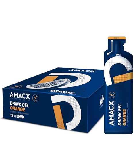 AMACX Energy Gel mit 30 g Kohlenhydrate - 12er Pack - für intensives Training - 200 mg Natrium pro Energiegel - Sport Gel mit Maltodextrin - Ausdauerathleten Sportnahrung - Orange AMACX Energy Gel mit 30 g Kohlenhydrate - 12er Pack - für intensives Training - 200 mg Natrium pro Energiegel - Sport Gel mit Maltodextrin - Ausdauerathleten Sportnahrung - Orange von Amacx