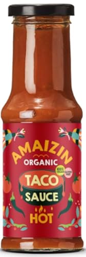 Amaizin Taco Sauce scharf 6x220g - köstliche Taco BIO Soße hot mit Jalapeno, alle Zutaten stammen aus biologischem Anbau. Amaizin Taco Sauce scharf 6x220g - köstliche Taco BIO Soße hot mit Jalapeno, alle Zutaten stammen aus biologischem Anbau. von Amaizin