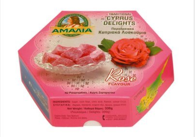 Die traditionellen Türkischen Honig 300 g/10,5 Unzen - 2 Boxen - Rose Aroma - Zypern Loukoumi von Amalia