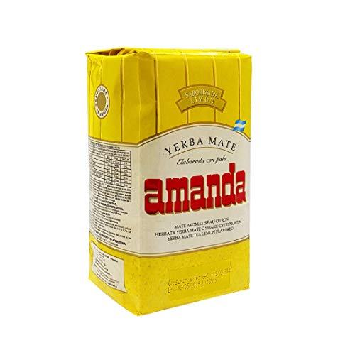 Amanda Yerba Mate Tee Limon 500g | Argentinien mate-tee mit Zitrone | Frucht Yerba Mate-Tee Elaborada con Palo loose leaf 0,5kg von Amanda