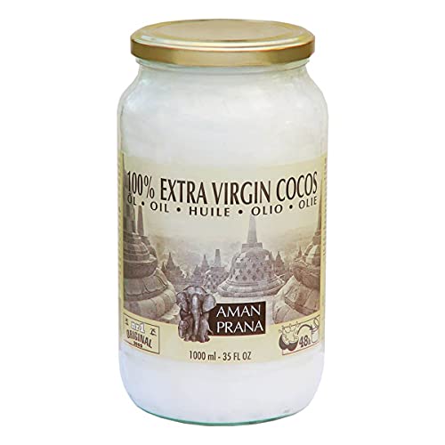 Amanprana - Kokosnussöl Cocos 100% nativ kaltgepresst - 1 l - 4er Pack von Amanprana