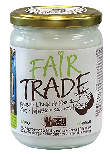 Amanprana Kokosöl Fairtrade, Handgepresst & Nativ extra BIO 490 ml von Amanprana