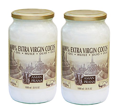 Kokosöl extra virgin 2 x 1000 ml AMANPRANA, Rohkostqualität … von Amanprana