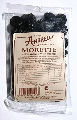 Amarelli - Morette Lakritz mit natürlichem Orangenaroma - 100 gr von Amarelli