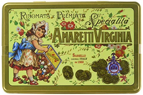 Amaretti Virginia - Rinomata e Premiata Specialita Soft Amaretti - Green Gold Tin - 220g von Amaretti Virginia