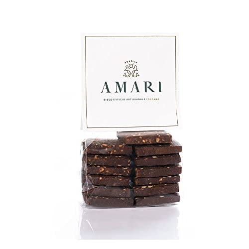 Dolciamari Schokoladengebäck mit Haselnussstückchen | aus 100% Kakaomasse | 200g von Amari
