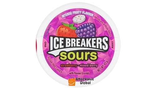 AmazValue Global Sour Candy Ice Breakers Sours Strawberry Mixed Berry 8 x 42g von AmazValue Global