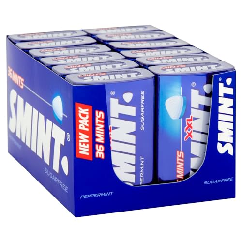 SMINT Mints Peppermint | 12 Metal Tins with Peppermint Pastilles | Sugar Free Dental Care von AmazValue Global