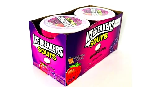 Sour Candy Ice Breakers Sours Erdbeer-Mischbeere 8 x 42 g von AmazValue Global