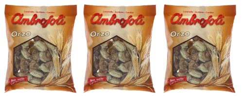 3x Ambrosoli Orzo Hartbonbons mit Gerste Geschmack Bonbons 150g Beutel von Ambrosoli