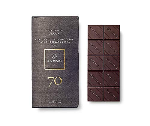 Amedei Toscana - Toscano Black 70%, Tafel, dunkle Schokolade Extra 70% - 50gr von Amedei