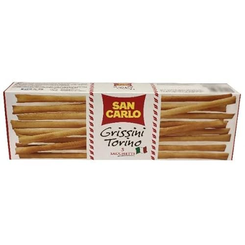 San Carlo - Grissini Torino - Turiner Brotstangen - knusprig und duftend - 2 Schachteln à 125 Gramm von América