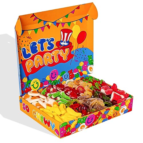 Wunnie Box by American Uncle - geburtstagsgeschenk für frauen, süßigkeiten box, fruchtgummis. Original Geburtstagsgeschenk, 1kg gemischte Kindergeburtstagsbonbons. von American Uncle