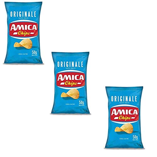3x Amica Chips Classica Originale Patatine Kartoffelchips gesalzen 50g Kartoffel von Amica Chips