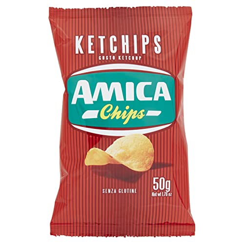 6x Amica Chips Ketchips Ketchup Patatine Kartoffelchips gesalzen 50g Kartoffel von Amica Chips