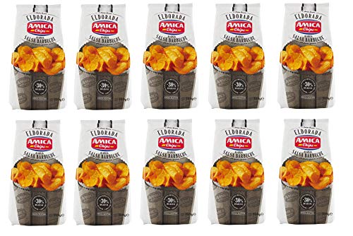 10x Amica Chips Eldorada Salsa Barbecue Kartoffelchips gesalzen mit Geschmack der Barbecue-Sauce glutenfreie knusprige Kartoffel chips 130g 10x Amica Chips Eldorada Salsa Barbecue Kartoffelchips gesalzen mit Geschmack der Barbecue-Sauce glutenfreie knusprige Kartoffel chips 130g von Amica