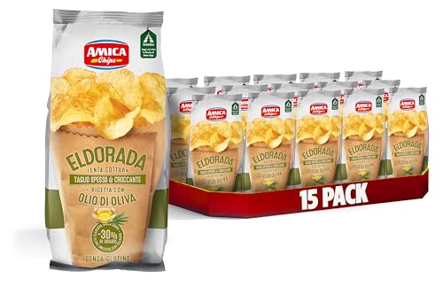 Amica Eldorada Olivenöl, 15er Pack (15 x 130 g) von Amica Chips