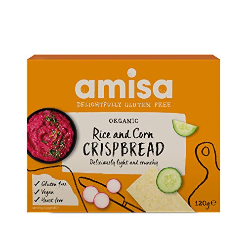 Amisa 6er Pack Bio Glutenfrei Reis & Mais Knispbread 120 g von Amisa