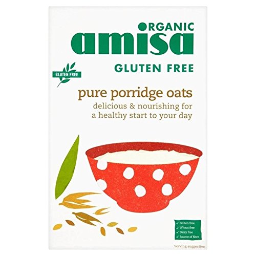 Amisa Organic Gluten Free Pure Porridge Oats 325g, 2 Pack von Amisa
